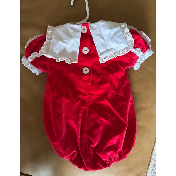 NWT The Beaufort Bonnet Company Bea Louise Bubble Velveteen Red / 12-18 months - Picture 3 of 4